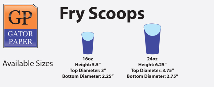 Custom Printed Fry Scoop Cups