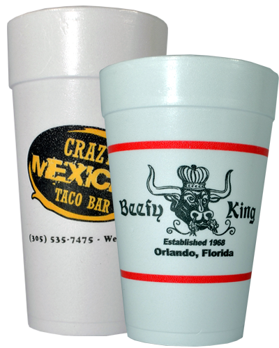 16 oz. Styrofoam Cups, Personalized Styrofoam Cups