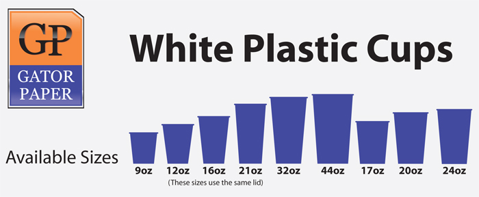 Custom Printed White Plastic Cups