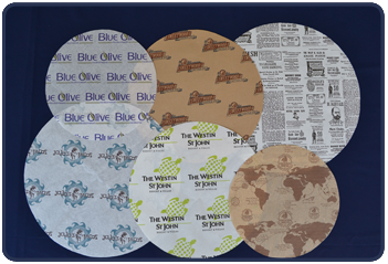 Custom printed paper plates, custom printed plastic plates, butler trays