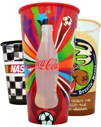 Full Color Clear Plastic Cups - Kick Print