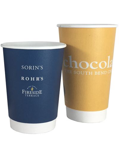 Custom Printed 16 oz Compostable Paper Coffee Cups