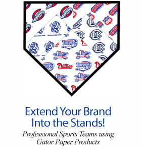 Professional Sports Teams using Gator Paper products